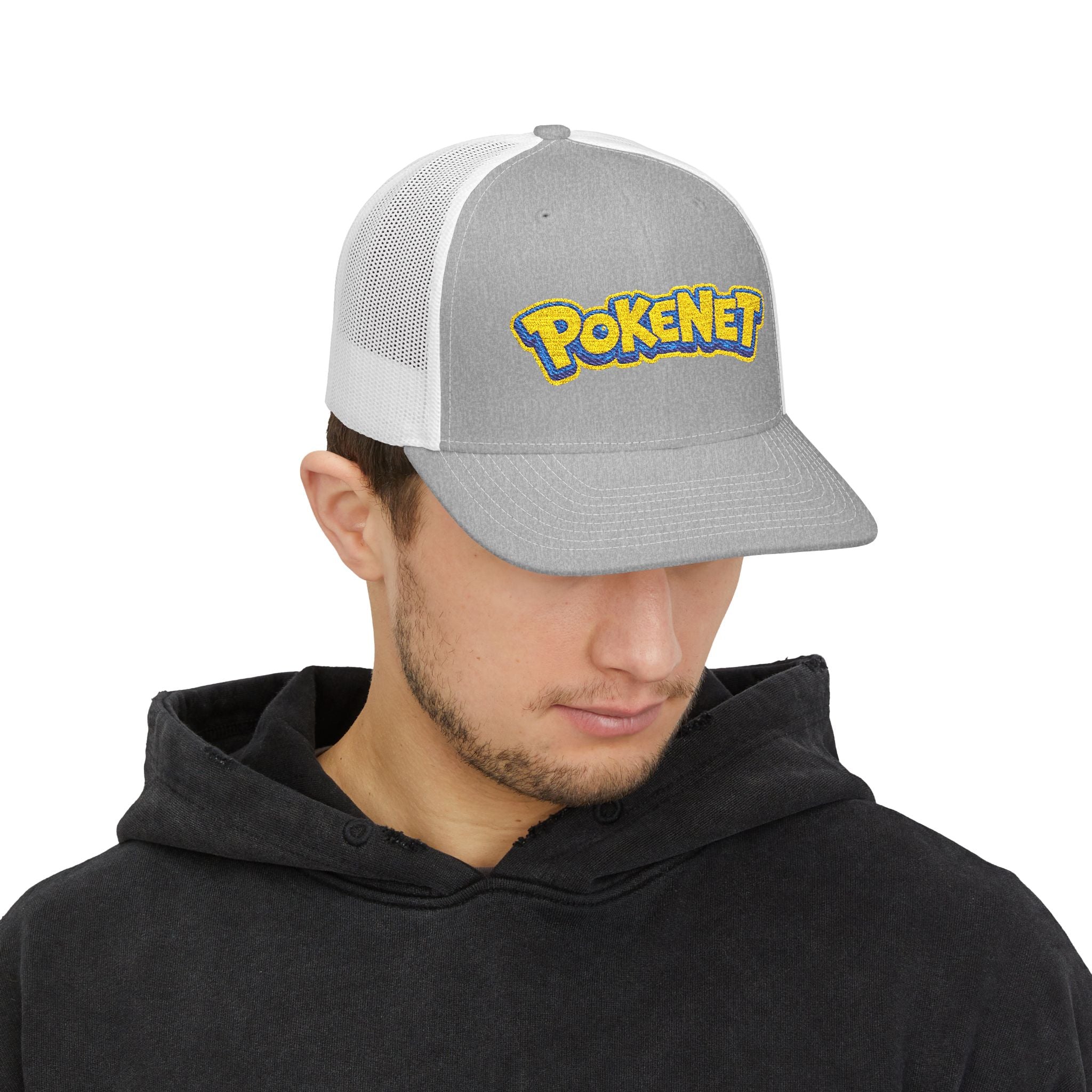 PokeNet Trucker Cap – Retro Gaming Logo Snapback Hat